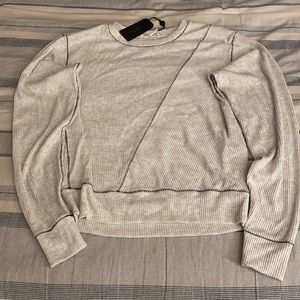 Brand: rag & bone: New York, Color: Earl Gray with navy blue stitching.